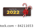 Holiday gift card Happy New Year 2022 84211653