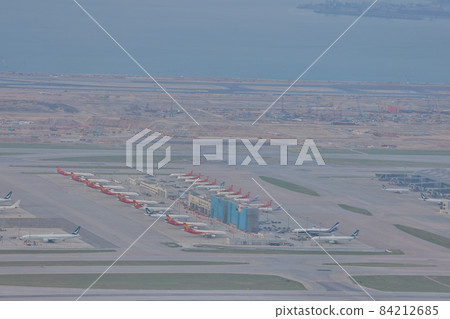 many planes stopped flight at Hong Kong International Airport 24 oct 2021 many planes stopped flight at Hong Kong International Airport 24 oct 2021 84212685