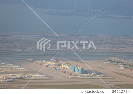 many planes stopped flight at Hong Kong International Airport 24 oct 2021 many planes stopped flight at Hong Kong International Airport 24 oct 2021 84212724