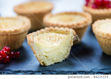 Egg Custard Tart, traditional English, Portuguese, Chinese desse 84215333