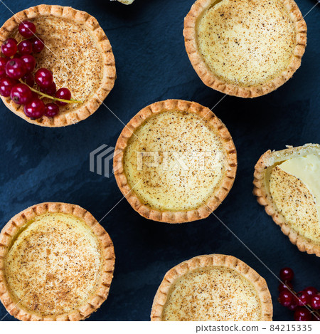 Egg Custard Tart, traditional English, Portuguese, Chinese desse 84215335