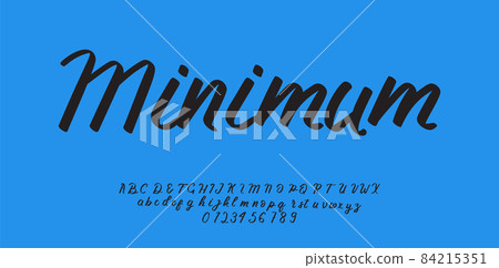 Handwriting Script Alphabet Font vector... - Stock Illustration ...