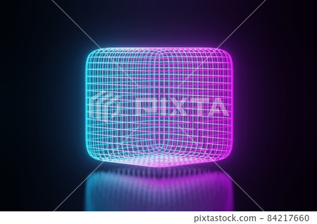 3d render of RGB neon light on darkness background. Abstract Laser lines show at night. Ultraviolet spectrum beam scene 3d render of RGB neon light on darkness background. Abstract Laser lines show at night. Ultraviolet spectrum beam scene 84217660