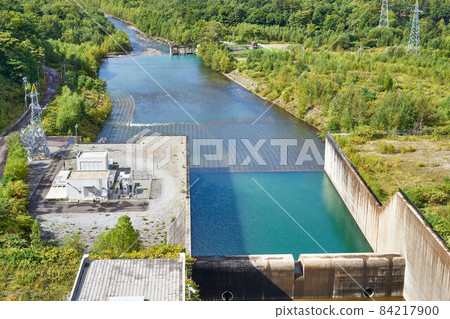 Chubetsu Dam, Hokkaido Spillway and power plant 84217900