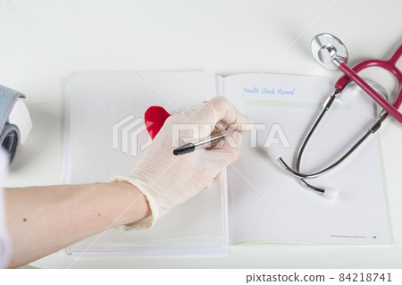 A set of medical tools for monthly check 84218741