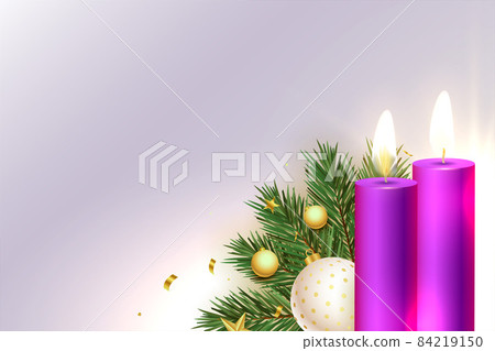 two purple advent candles decorative background 84219150