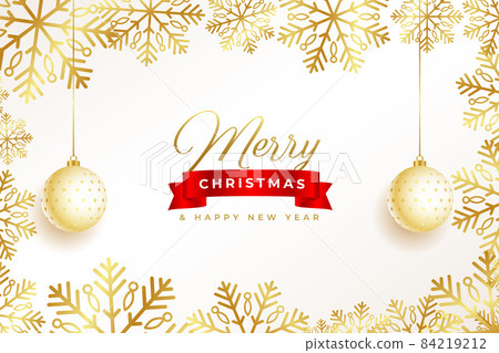 golden snowflakes merry christmas realistic greeting golden snowflakes merry christmas realistic greeting 84219212