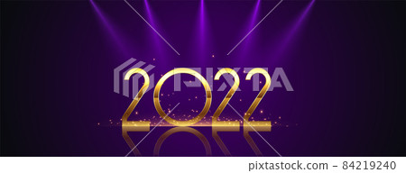 2022 new year golden banner with focus lights 2022 new year golden banner with focus lights 84219240