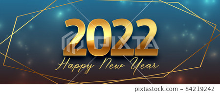 2022 new year celebration banner in golden style 2022 new year celebration banner in golden style 84219242