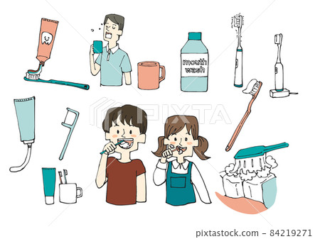 關於牙膏和兒童套裝的插圖 84219271