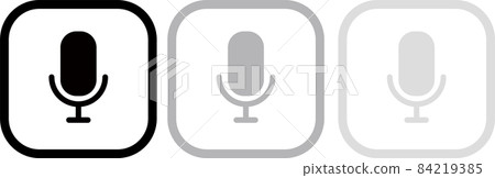 Microphone icon with multiple color tones. Voice / recording. Microphone icon with multiple color tones. Voice / recording. 84219385