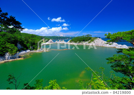 淨土之濱，從台場天文台看到的淨土之濱，美麗的風景彷彿時間停止了，東北，岩手縣宮古市（1） 84219800