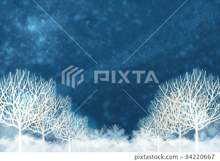Wonderland image illustration of dead trees in winter with background Wonderland image illustration of dead trees in winter with background 84220667
