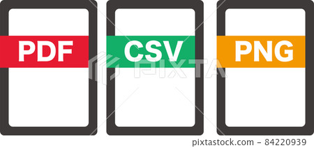 PDF / CSV / PNG 文件格式圖標。延期。 PDF / CSV / PNG 文件格式圖標。延期。 84220939