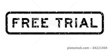 Grunge black free trial word square rubber seal stamp on white background Grunge black free trial word square rubber seal stamp on white background 84221494