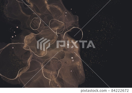 酒精墨水藝術摘要模板)深紫色背景中的粉紅色金色閃光金粉之夜 酒精墨水藝術摘要模板)深紫色背景中的粉紅色金色閃光金粉之夜 84222672