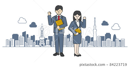 在東京工作的商務人士 84223719