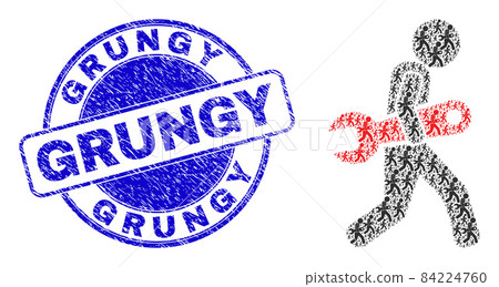 Textured Grungy Badge And Spanner Robber Recursion Collage of Self Icons Textured Grungy Badge And Spanner Robber Recursion Collage of Self Icons 84224760