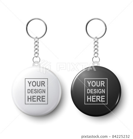 Vector 3d Realistic Blank White and Black Round - Stock Illustration  [84225232] - PIXTA