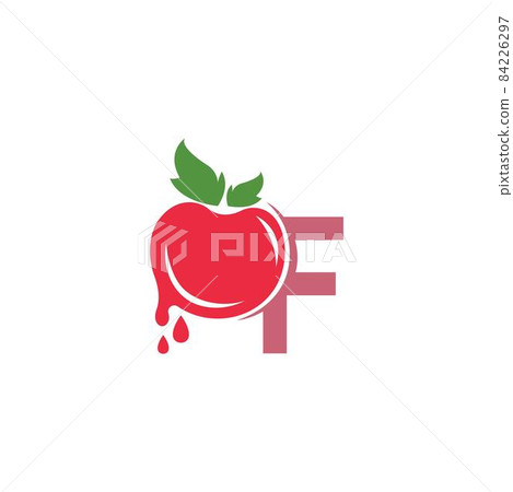 Letter F with tomato icon logo design template illustration Letter F with tomato icon logo design template illustration 84226297