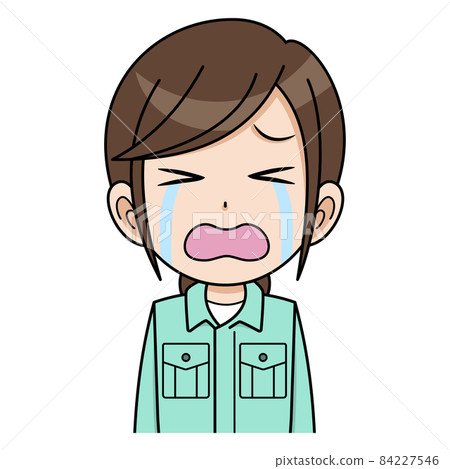 Female crying worker Female crying worker 84227546