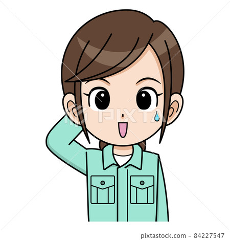 Female worker with a troubled face Female worker with a troubled face 84227547