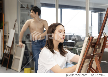 Beauty college student posing nude drawing image Beauty college student posing nude drawing image 84227962