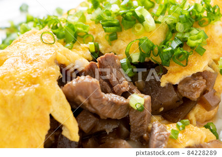 Beef tendon konjac omelet up. 84228289