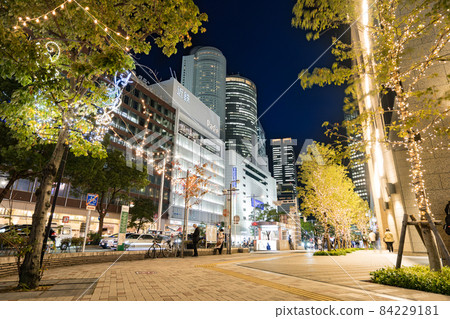 Nagoya Mitsui Building North Building, Nagoya Station, JR Central Towers, Kintetsu Passe Night View 84229181