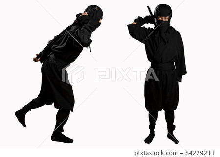 Ninja image material with a white background and easy to use Ninja image material with a white background and easy to use 84229211