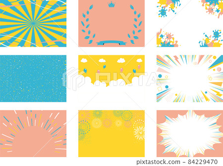 Easy-to-use background material collection for sales, campaigns and leaflets 84229470