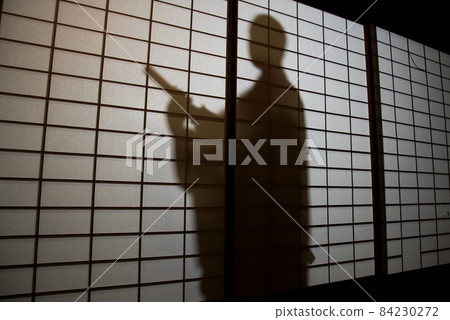 Silhouette over the bran of the samurai 1 Silhouette over the bran of the samurai 1 84230272