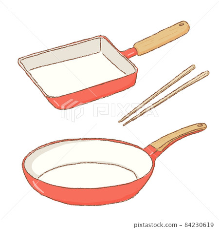 炊具手繪套裝插畫 炊具手繪套裝插畫 84230619