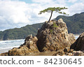 山陰海岸地質公園海岸岩礁島日本海風景松花沙灘 84230645