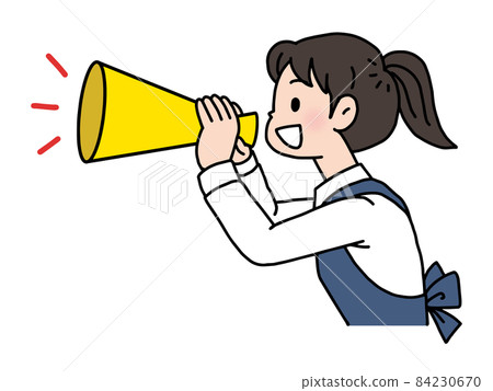 Female / megaphone 84230670