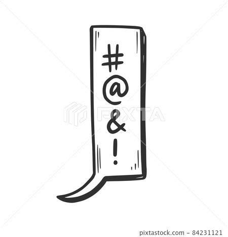 Swear word speech bubble. Vector Swear word speech bubble. Vector 84231121