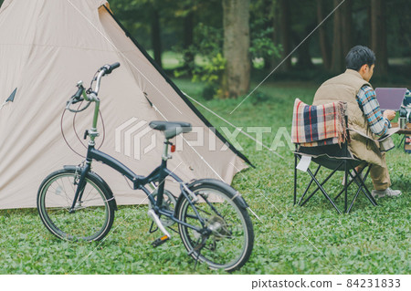 camp, camping, bicycle 84231833