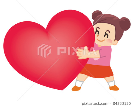 Girl with a big heart 84233130