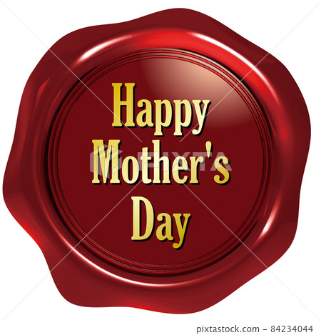 Happy Mothers Day red seal wax emblem 84234044