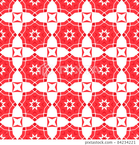 Geometric abstract background in scandinavian style. Winter pattern, nordic ornament for fabric, textile, khitwear, woolen winter cloth, home decor, pacakging, wrapping paper. Vector illustration 84234221