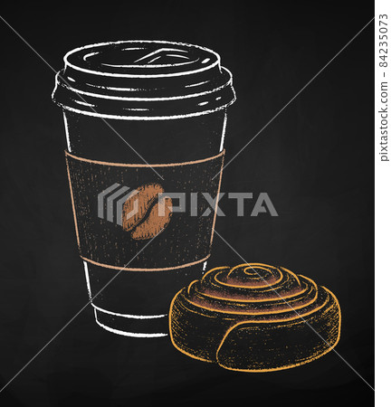 Disposable Coffee paper cup with Cinnamon Roll Disposable Coffee paper cup with Cinnamon Roll 84235073
