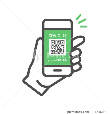COVID-19 vaccine passport image illustration 84236052