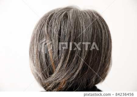 White-haired senior White-haired senior 84236456