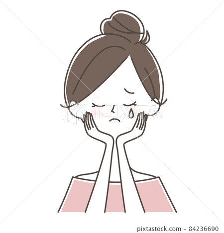 A woman who sheds tears 84236690