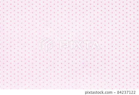 Japanese style background material with bright pink hemp leaf pattern 84237122
