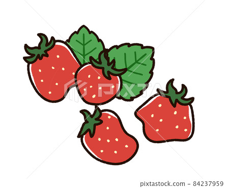 Simple ragged strawberries - Stock Illustration [84237959] - PIXTA