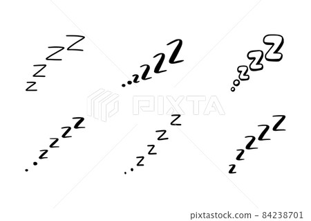Sleep zzzz doodle symbol set. Sleep zzzz doodle symbol set. 84238701