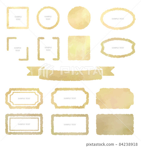 Dull yellow frame material (hand-painted vector) 84238918