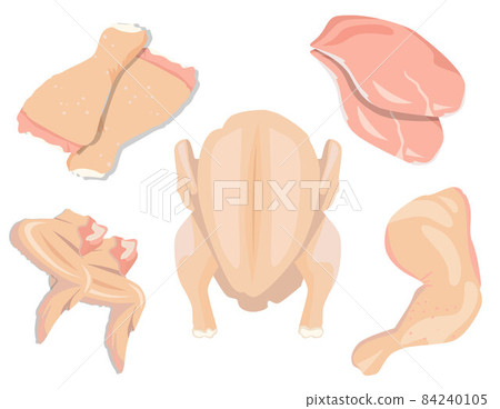 raw chicken parts