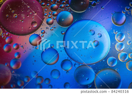 Multicolored abstract defocused background picture made with oil, water and soap 84240316